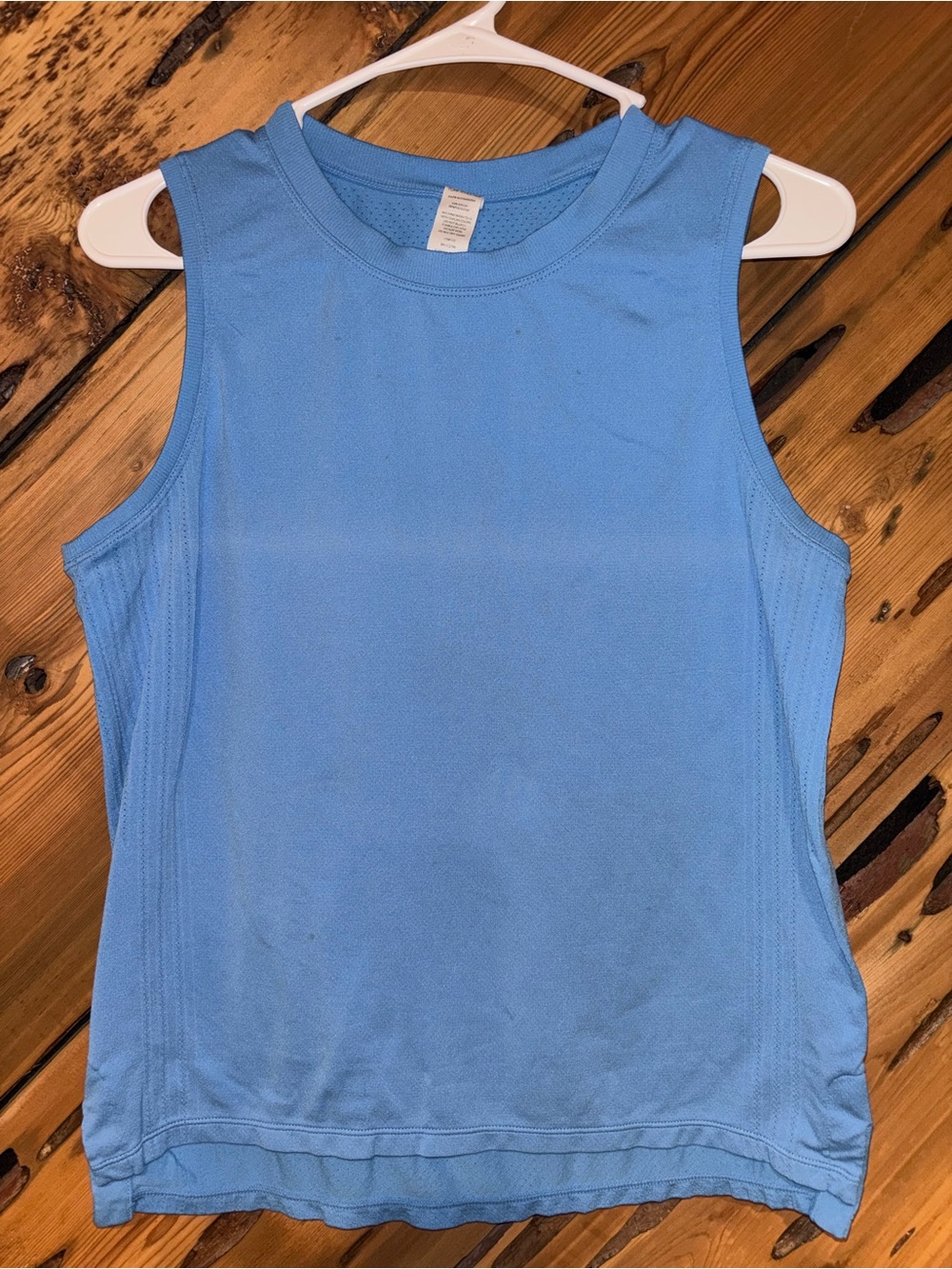 Tuff Athletics Light Blue Crewneck Athletic Tank